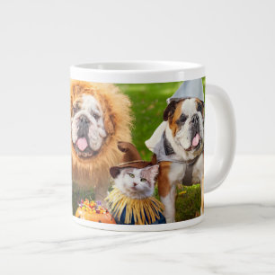 Three Bulldogs in Costumes Large Coffee Mug