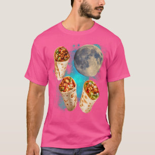 Three Burritos Moon Howling Funny 3 Burritos Howli T-Shirt