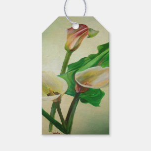 Three Calla Lilies Stunning Botanical Acrylic Gift Tags