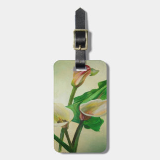 Three Calla Lilies Stunning Botanical Acrylic  Luggage Tag