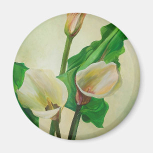 Three Calla Lilies Stunning Botanical Acrylic Magnet