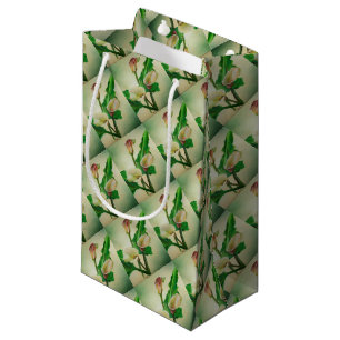 Three Calla Lilies Stunning Botanical Acrylic Small Gift Bag