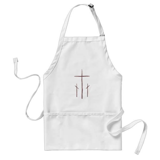 Three Calvary Christian Crosses Standard Apron (Front)