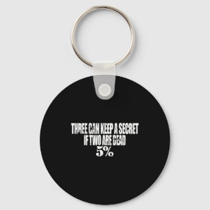 Three Can Keep A Secret If Two Are Dead 50% Funny Key Ring