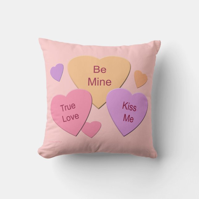 Three Candy Hearts Cushion (Front)