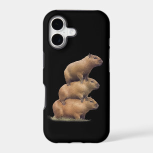 Three Capybaras Funny Capybara Humour Stack Animal