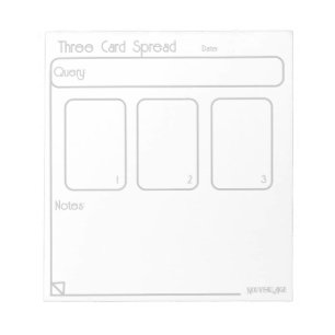 Three Card Tarot Spread (medium, simple) Notepad