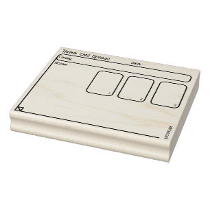 Three Card Tarot Spread Oracle Journal Documenting Rubber Stamp