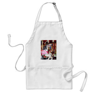 Three Carousel Horses Closeup Standard Apron