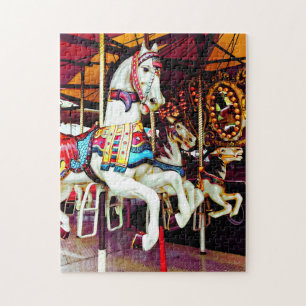 Three Carousel Horses Jigsaw Puzzle