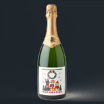 Three Cat Funny Christmas Cat Ugly Xmas Sweater Me Sparkling Wine Label<br><div class="desc">Three Cat Funny Christmas Cat Ugly Xmas Sweater Men Women Kids (3)</div>