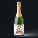 Three Cat Funny Christmas Cat Ugly Xmas Sweater Me Sparkling Wine Label<br><div class="desc">Three Cat Funny Christmas Cat Ugly Xmas Sweater Men Women Kids (3)</div>