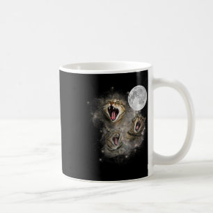 Three Cat Meow Moon Funny Weird Cursed Meme  Coffee Mug