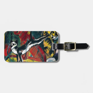 Three Cats by Franz Marc - Personalised Luggage Luggage Tag