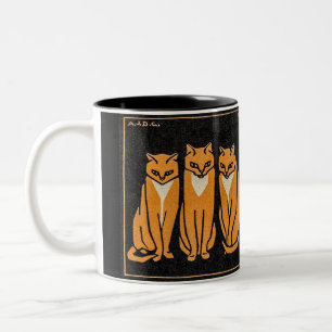 Three Cats by Julie de Graag  Two-Tone Coffee Mug