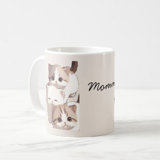 Three Cats' Image, Triplets, Coffee Mug