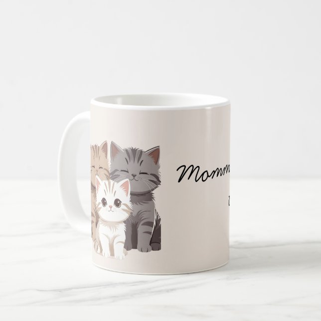 Three Cats' Image, Twins, Coffee Mug (Front Left)