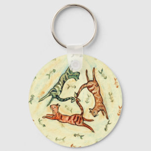 Three Cats Key Ring