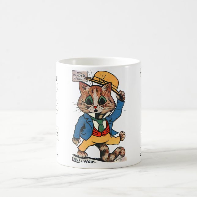 Three Cats, Louis Wain Coffee Mug (Center)