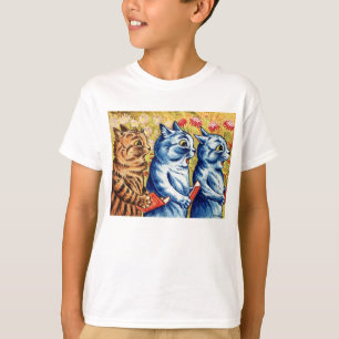 Three cats singing by Louis Wain  T-Shirt