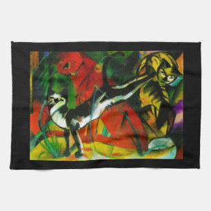 Three Cats Tea Towel