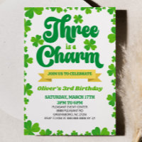 Three Charm St. Patrick's Day 3rd Birthday Party