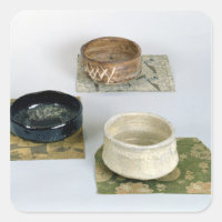 Three chawans used for tea ceremonies, c.1800