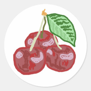 Three Cherries Classic Round Sticker