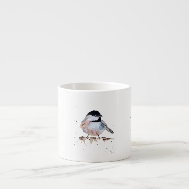 Three Chickadees Espresso Cup (Front)