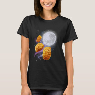 Three Chicken Nuggets Howl at The Moon Funny Food T-Shirt
