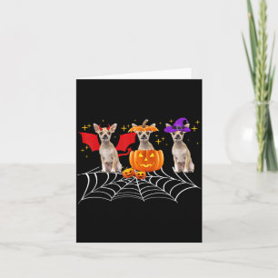 Three Chihuahua Dogs Halloween Shirt Dog Halloween Card