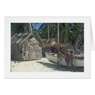 Three Children on the Beach at PUKAPUKA