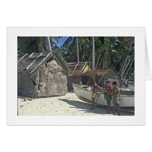 Three Children on the Beach at PUKAPUKA (Front Horizontal)