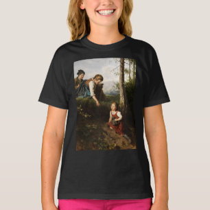 Three Children Picking Berries in the Forest T-Shirt