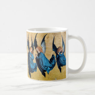 THREE CHRISTMAS ANGELS IN BLUE / Sapphire Gemstone Coffee Mug