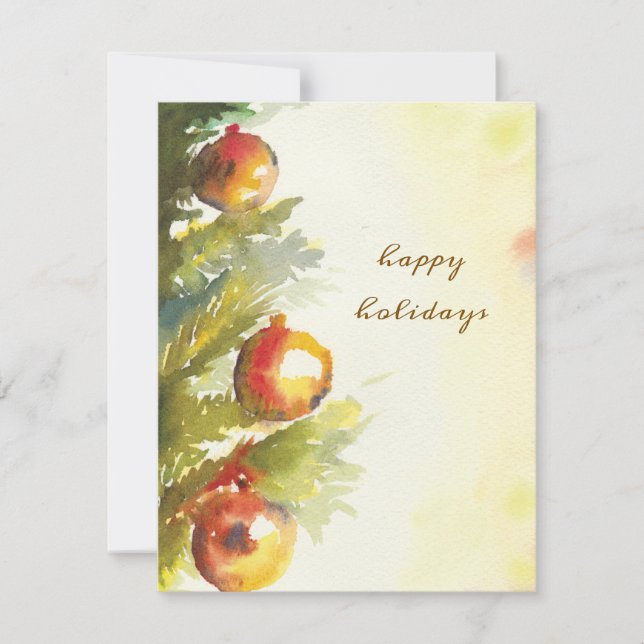 three Christmas balls  Holiday Card (Front)