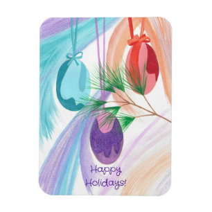 Three Christmas Balls Holiday flexible magnets