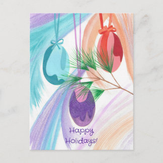 Three Christmas Balls Holiday postcards