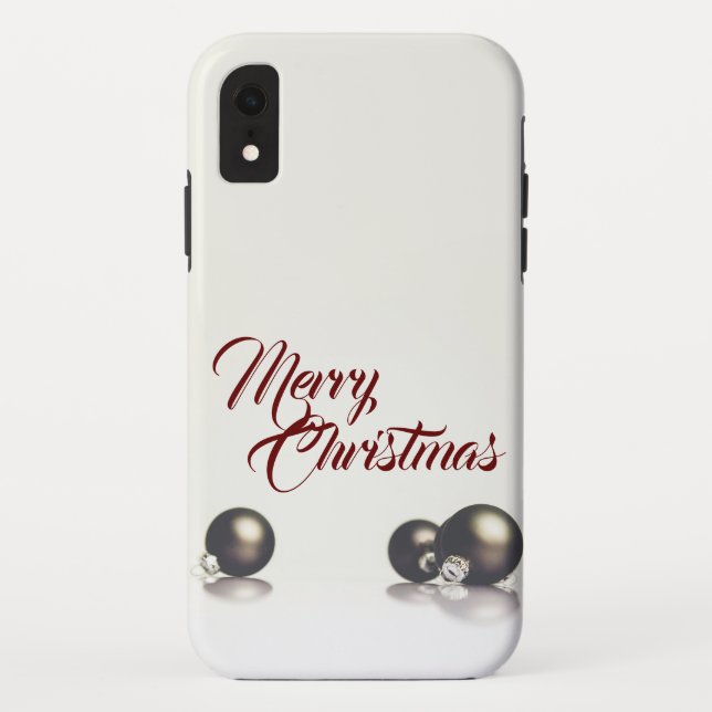 Three christmas balls in front of light background Case-Mate iPhone case (Back)