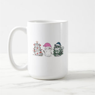 Three Christmas Cats Coffee Mug