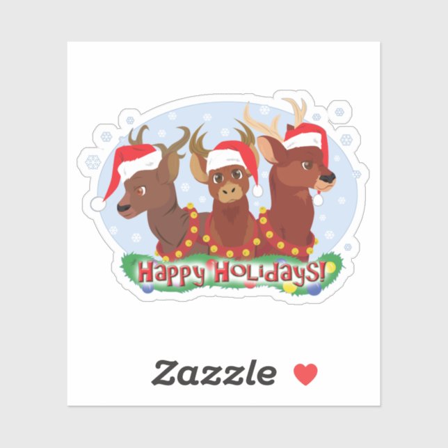 Three Christmas Deer (Sheet)