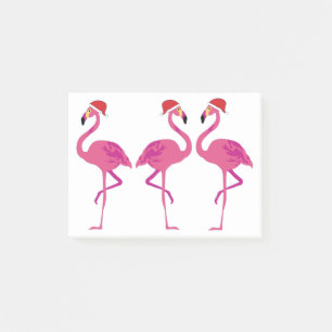 Three Christmas Flamingos Post-it Notes