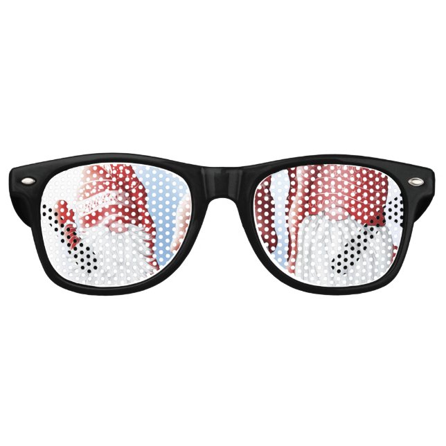 Three Christmas funny gnomes Coffee Mug Stone Magn Retro Sunglasses (Front)