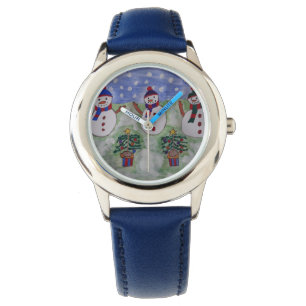 Three Christmas Snowmen Watch