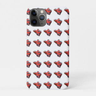 Three Classy Red And White Vintage Cars, iPhone 11 Pro Case