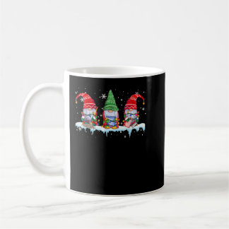 Three Cleaning Gnomes Funny Christmas Lights Gnome Coffee Mug