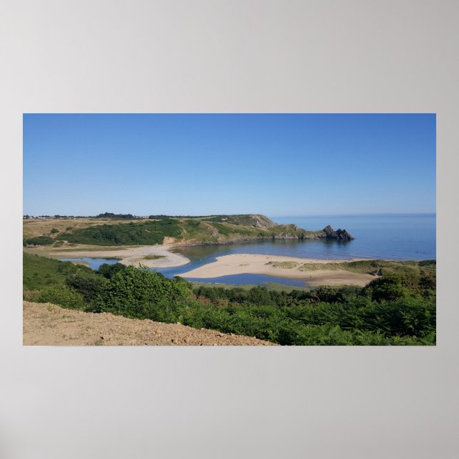 Three Cliffs Bay Poster (Front)