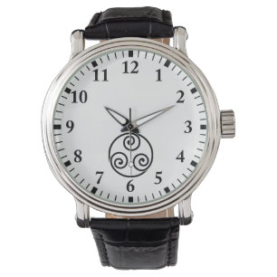 Three clockwise bracken swirls watch