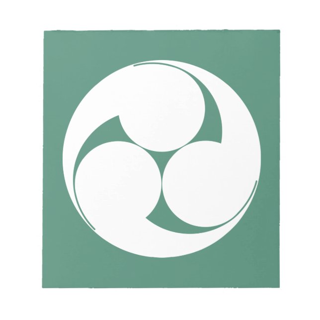 Three clockwise swirls (Sugaki) Notepad (Front)