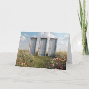 Three Closed Doors For Thinking of You Card